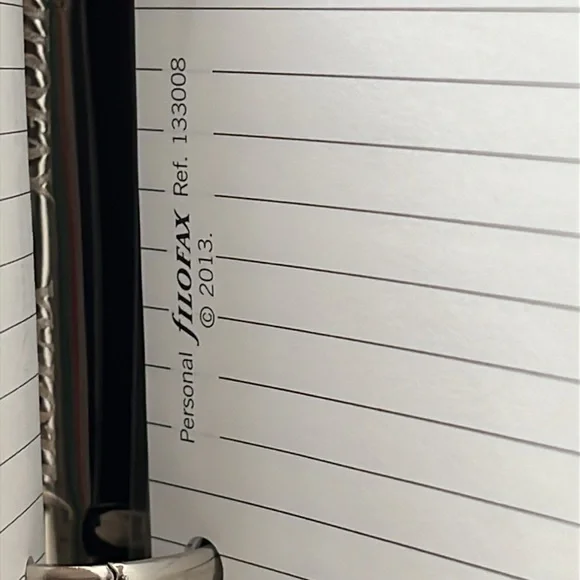 NWT FiloFAX Finsbury Black Leather Personal Organizer - Picture 8 of 16